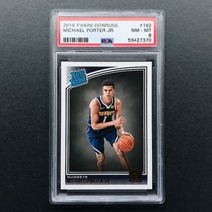 Michael Porter Jr. RC - 2018-19 Donruss RR #182 PSA 8